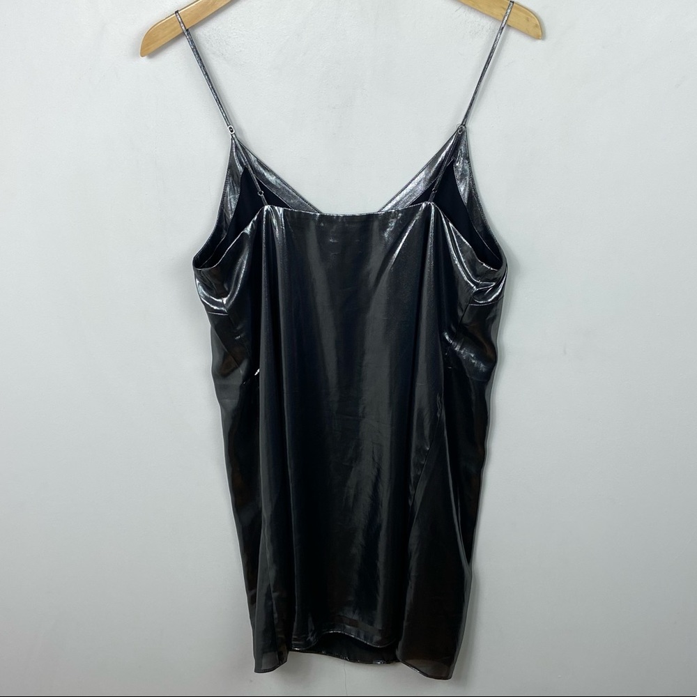 Aritzia Wilfred Free Vivienne Silver Slip Dress M - Picture 5 of 8